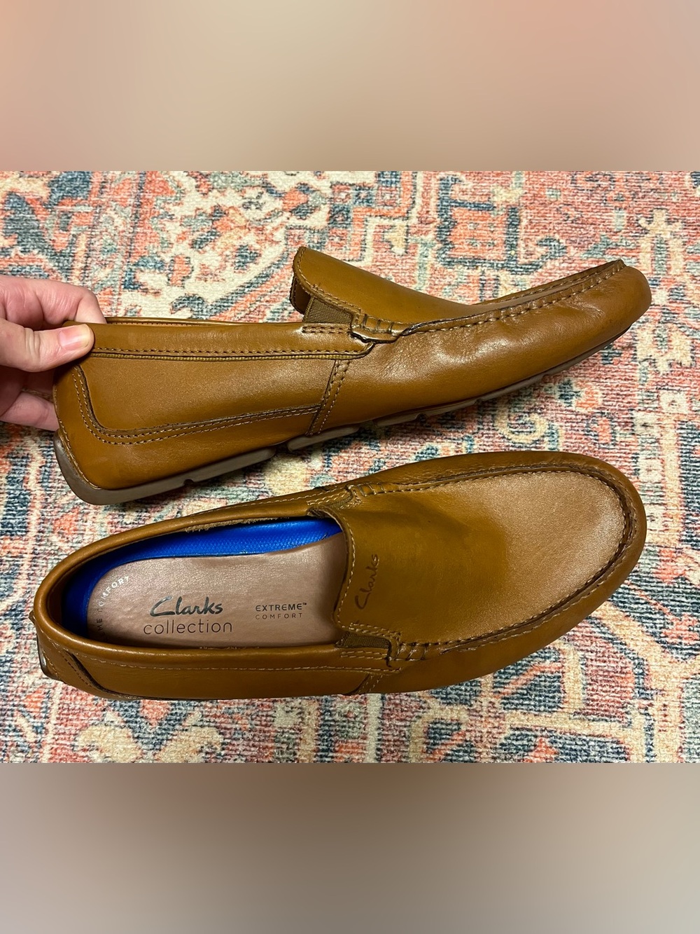 Clarks Men’s Markman Plain Leather Loafers - Picture 6 of 11